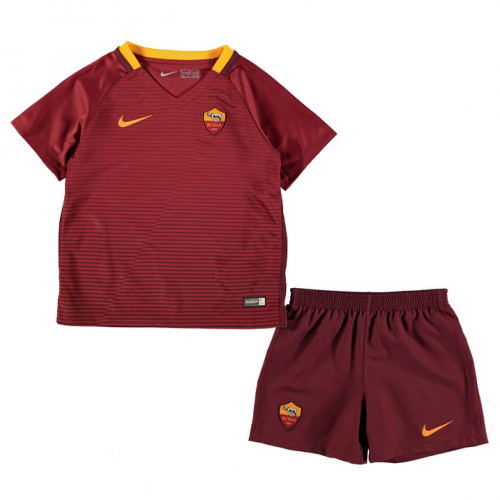 Kids Roma 2016-17 Home Soccer Shirt With Shorts